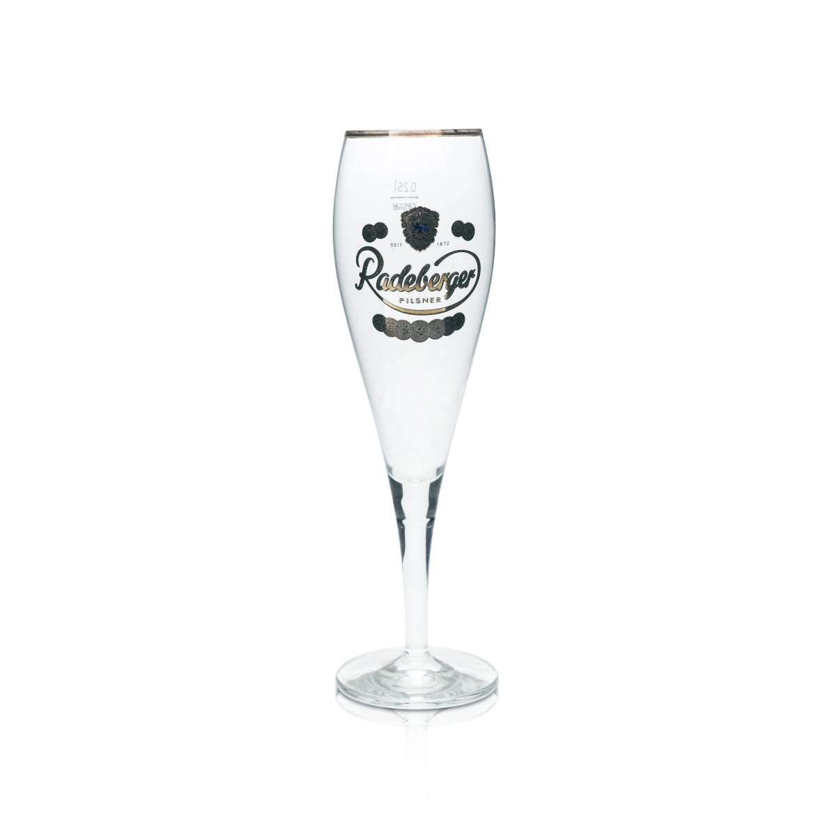 6x Radeberger Bier Glas 0,25l Pokal Tulpe Kupferrand Gläser Gastro Kneipe Pils – Ansicht 2