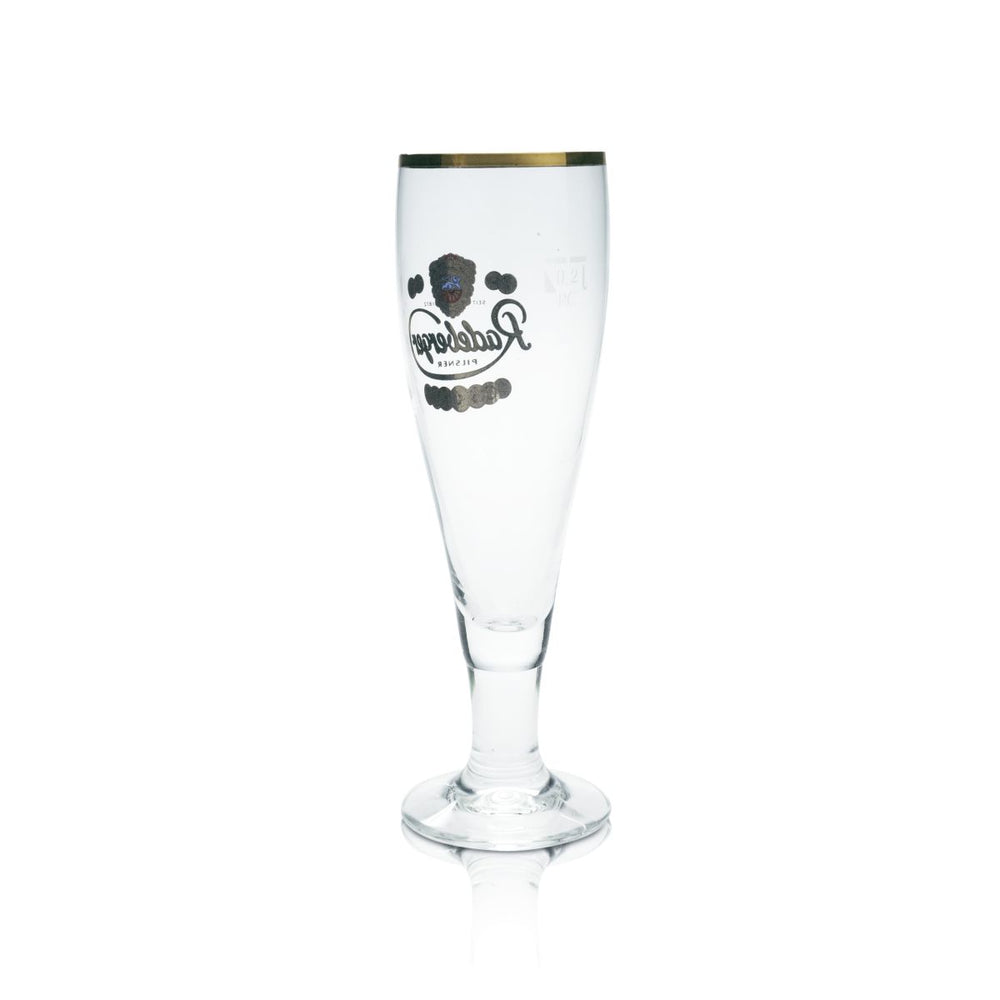 6x Radeberger Bier Glas 0,2l Tulpe Pokal Kelch Goldrand Gläser Gastro Bar Pils