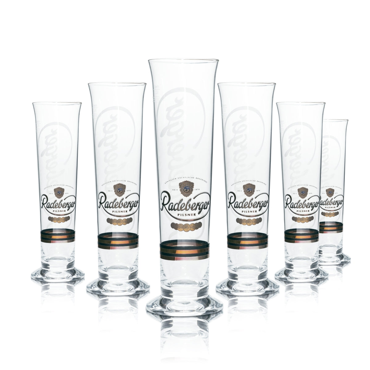 6x Radeberger Bier Glas 0,3l Pokal Stange Tulpe Beer Szene Gläser Pils Gastro – Ansicht 5