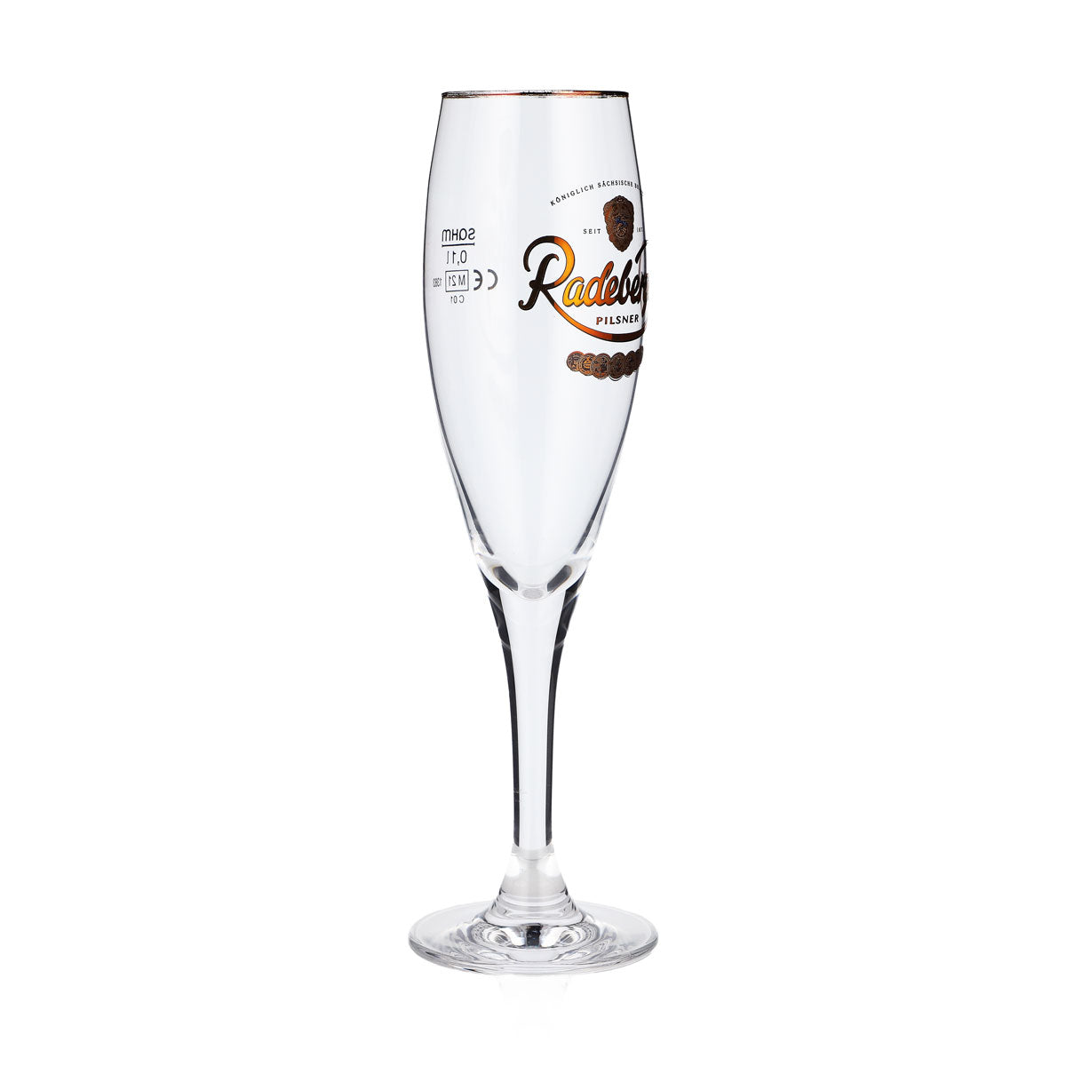 6x Radeberger Bier Glas Empfangsglas Probierglas 0,1l Pokal Goldrand Sahm – Ansicht 3