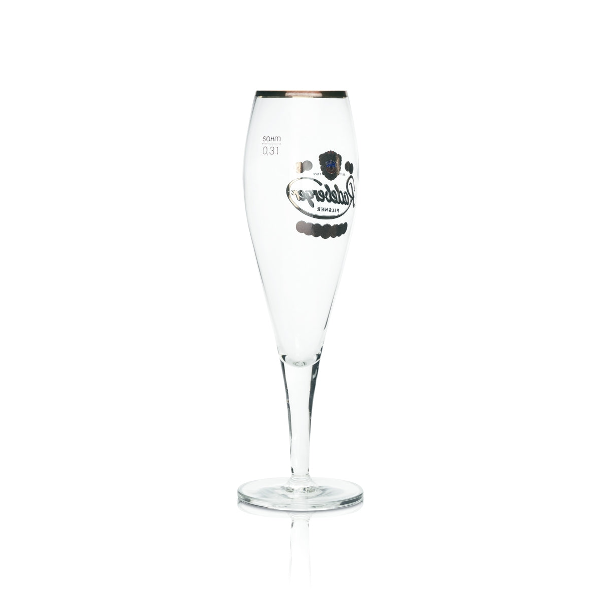 6x Radeberger Glas 0,3l Pokal Tulpe Goldrand Bier Gläser Gastro Geeicht Pils – Ansicht 3