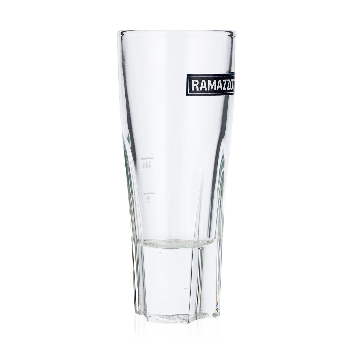 6 Ramazzotti Likör Glas 0,15l Longdrinkglas Logo Waagerecht oben neu + 6 Stirrer – Ansicht 2