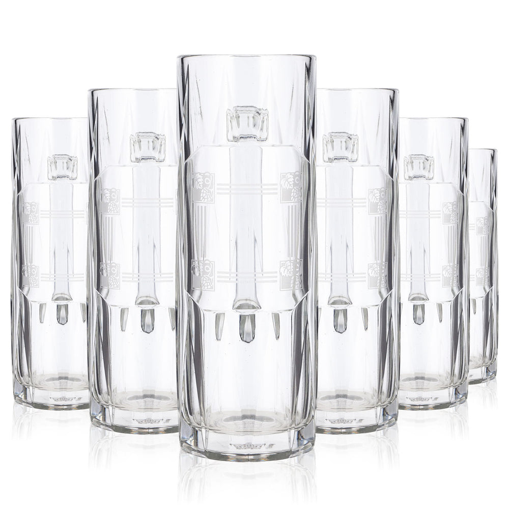 6x Rastal Bier Glas 0,3l Krug weißes Logo