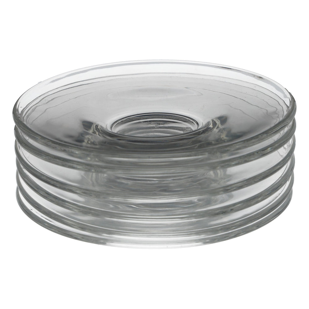 6x Rastal Glas Untertassen Für Espresso Tasse Piattino transparent