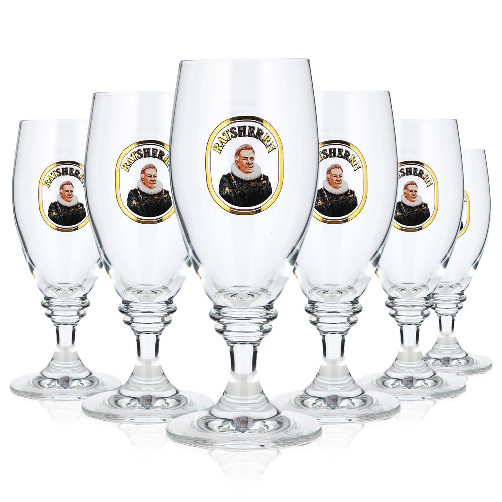 6x Ratsherrn Bier Glas 0,2l Pokalglas Tulpe Deister Ritzenhoff Cristal (6er Set)