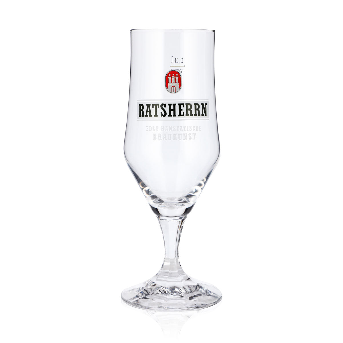6x Ratsherrn Bier Glas 0,3l Pokalglas weißes Logo Rastal Bierglas Pint (6er Set) – Ansicht 2