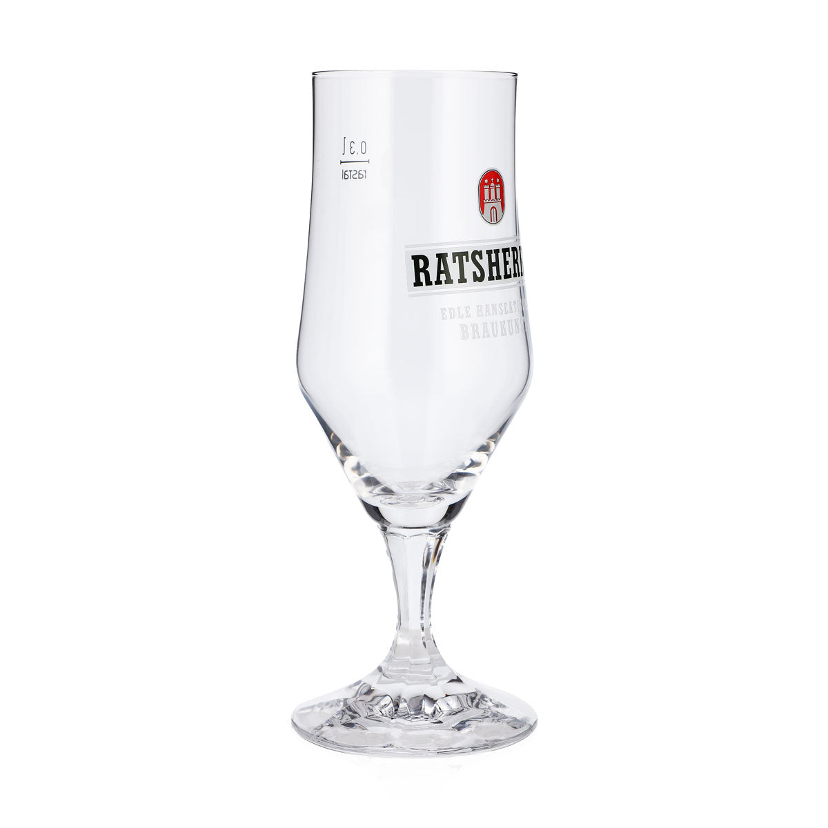 6x Ratsherrn Bier Glas 0,3l Pokalglas weißes Logo Rastal Bierglas Pint (6er Set) – Ansicht 3