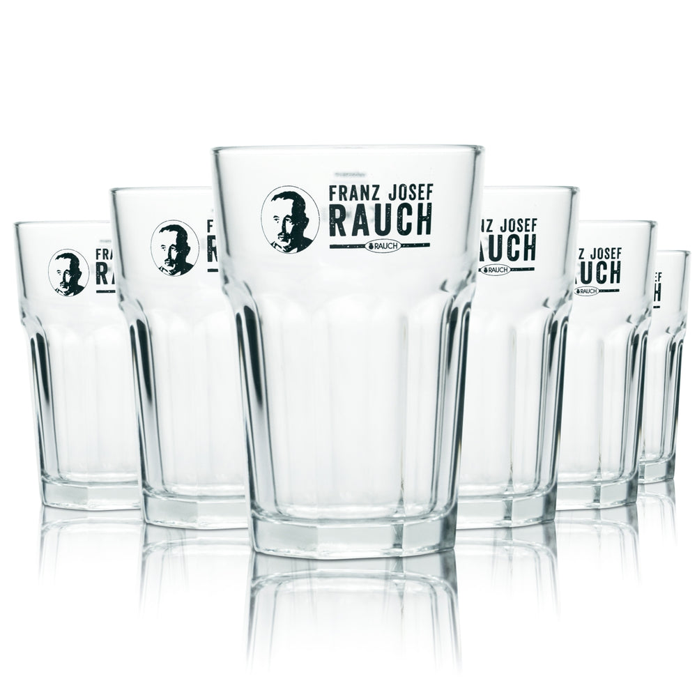 6x Rauch Glas 0,3l Saft Gläser Longdrink Tumbler Becher Gastro Eiche Franz Josef