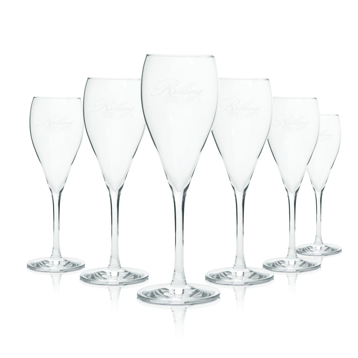 6x Rilling Glas 0,2l Sekt Flöte Kelch Gläser Secco Champagner Geeicht Gastro