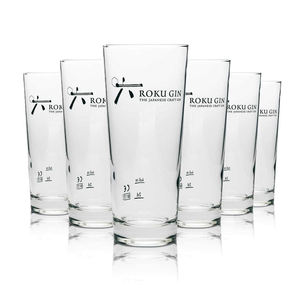 6x Roku Gin Glas Longdrink 0,3l
