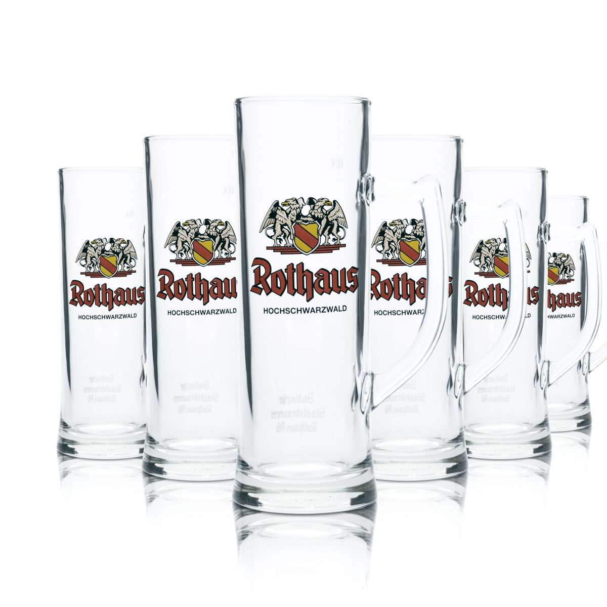 6x Rothaus Bier Glas 0,5l Krug Badner Seidel Gläser Brauerei Pils Zäpfle Gastro – Ansicht 5