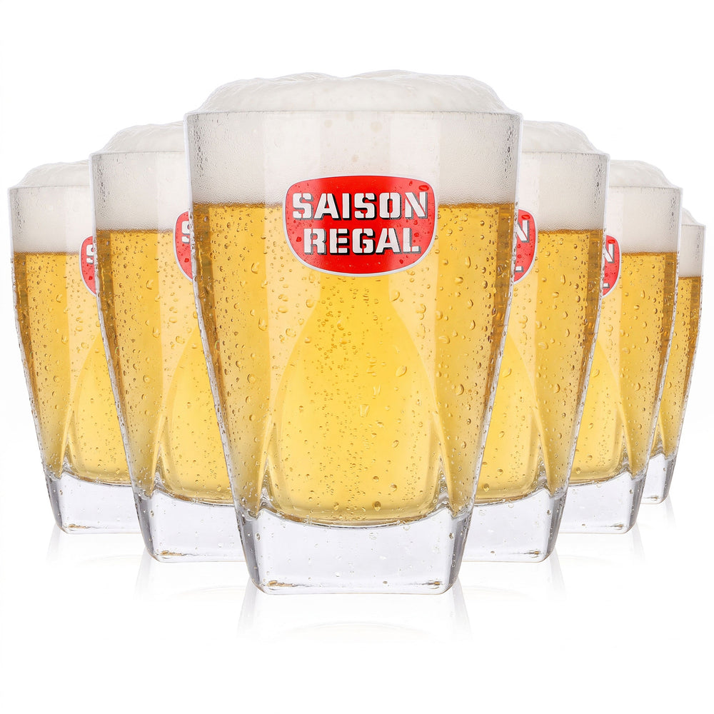 6x Saison Regal Bier Glas Becher 0,36l Tumbler eckiger Boden Bierglas (6er Set)