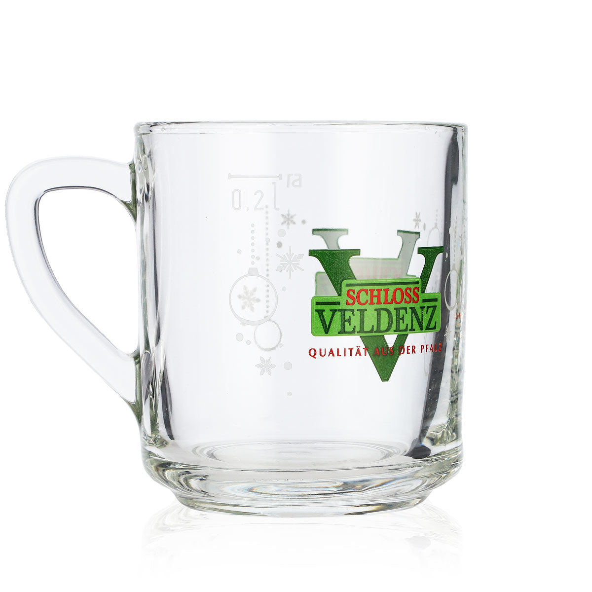 6x Schloss Veldenz Glühweintasse Saft Glas 0,2l Weihnachtstasse Rastal – Ansicht 5