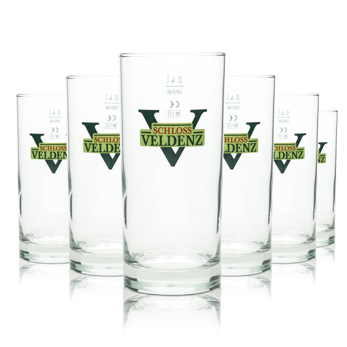 6x Schloss Veldenz Saft Glas 0,4l Becher Amsterdam Rastal Gastro Hotel Gläser