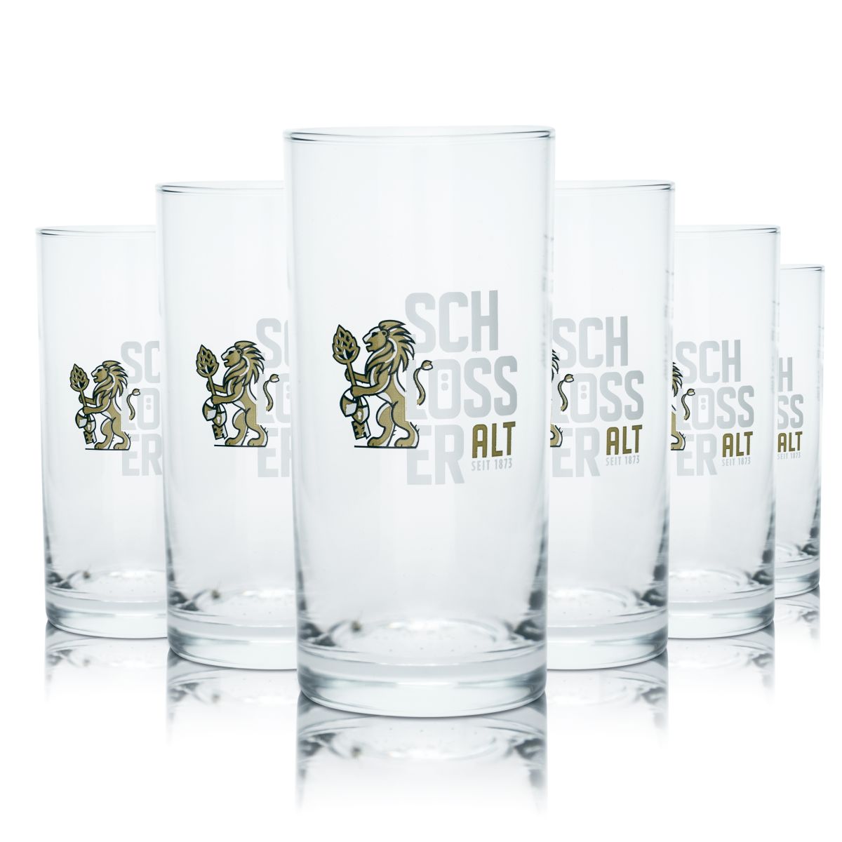 6x Schlösser Altbierglas 0,2l Bierstange Kölschglas Willi Becher Gläser Set