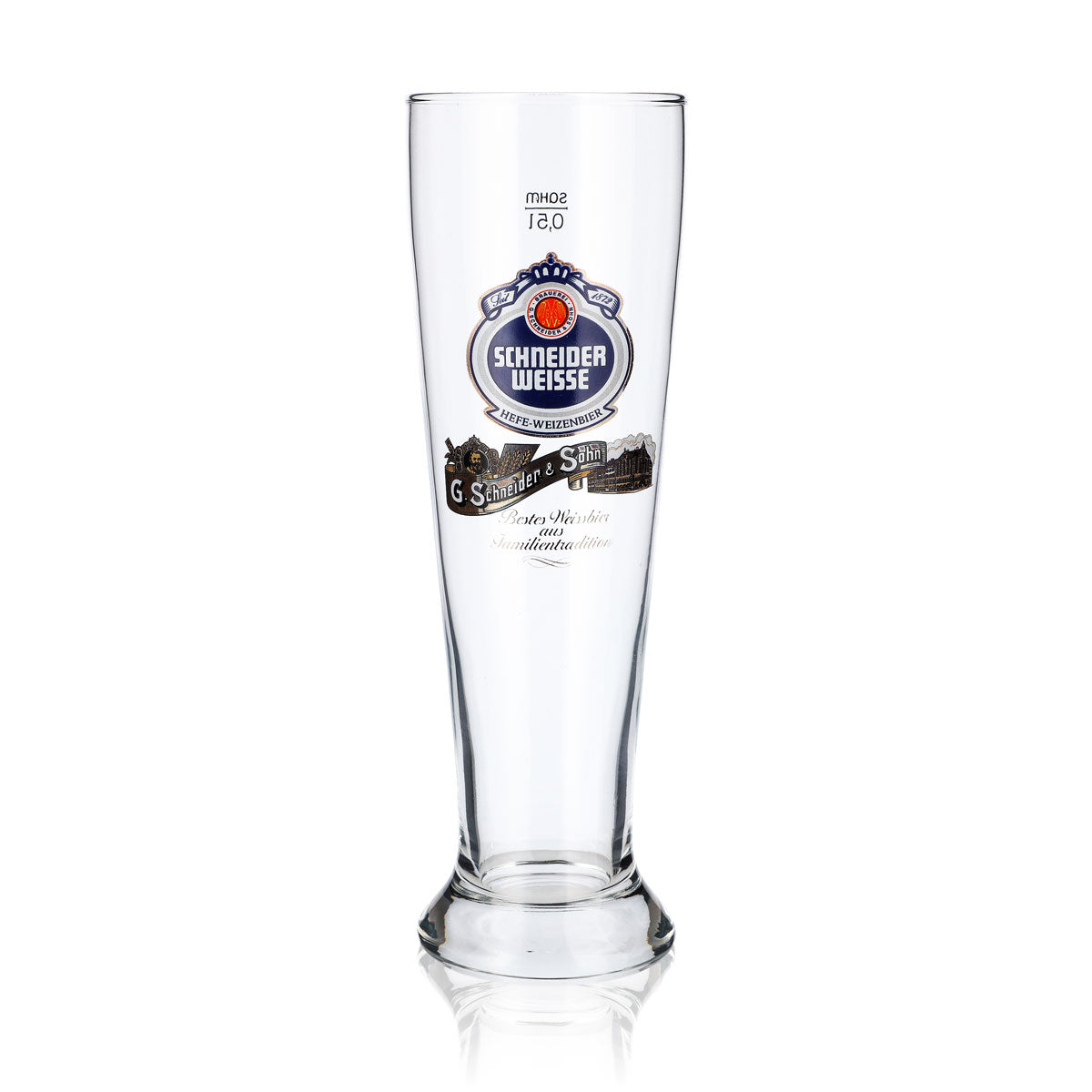 6x Schneider Weisse Bierglas Glas Gläser 0,5l Weißbierglas Familientradition – Ansicht 2