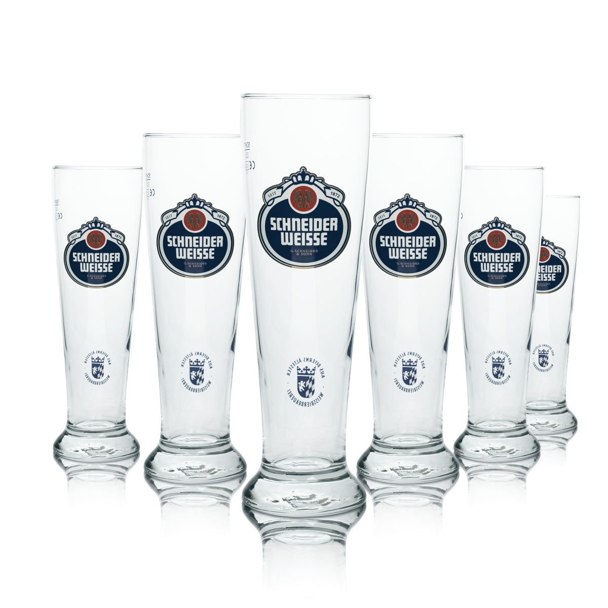 6x Schneider Weisse Weißbiergläser 0,5l – geeicht, für Hefeweizen, Gastronomie – Ansicht 4