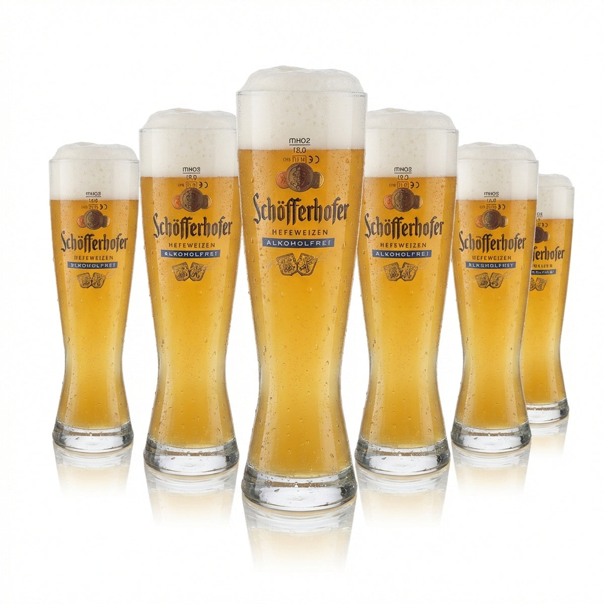 6x Schöfferhofer Glas 0,5l Weißbier Hefeweizen Alkoholfrei Gläser Set Brauerei