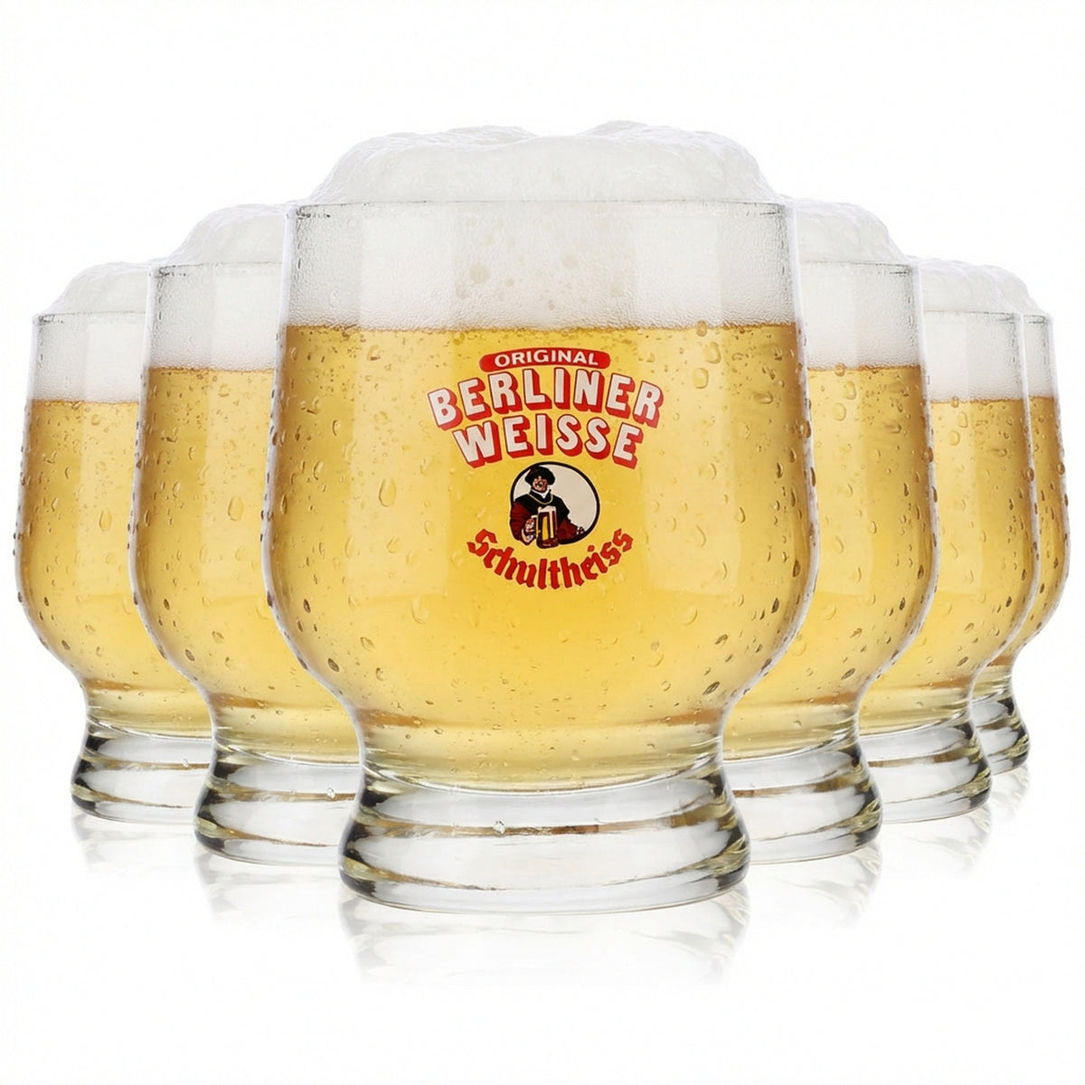 6x Schultheiss Bier Glas 0,3l Gläser Becher "Berliner Weisse"