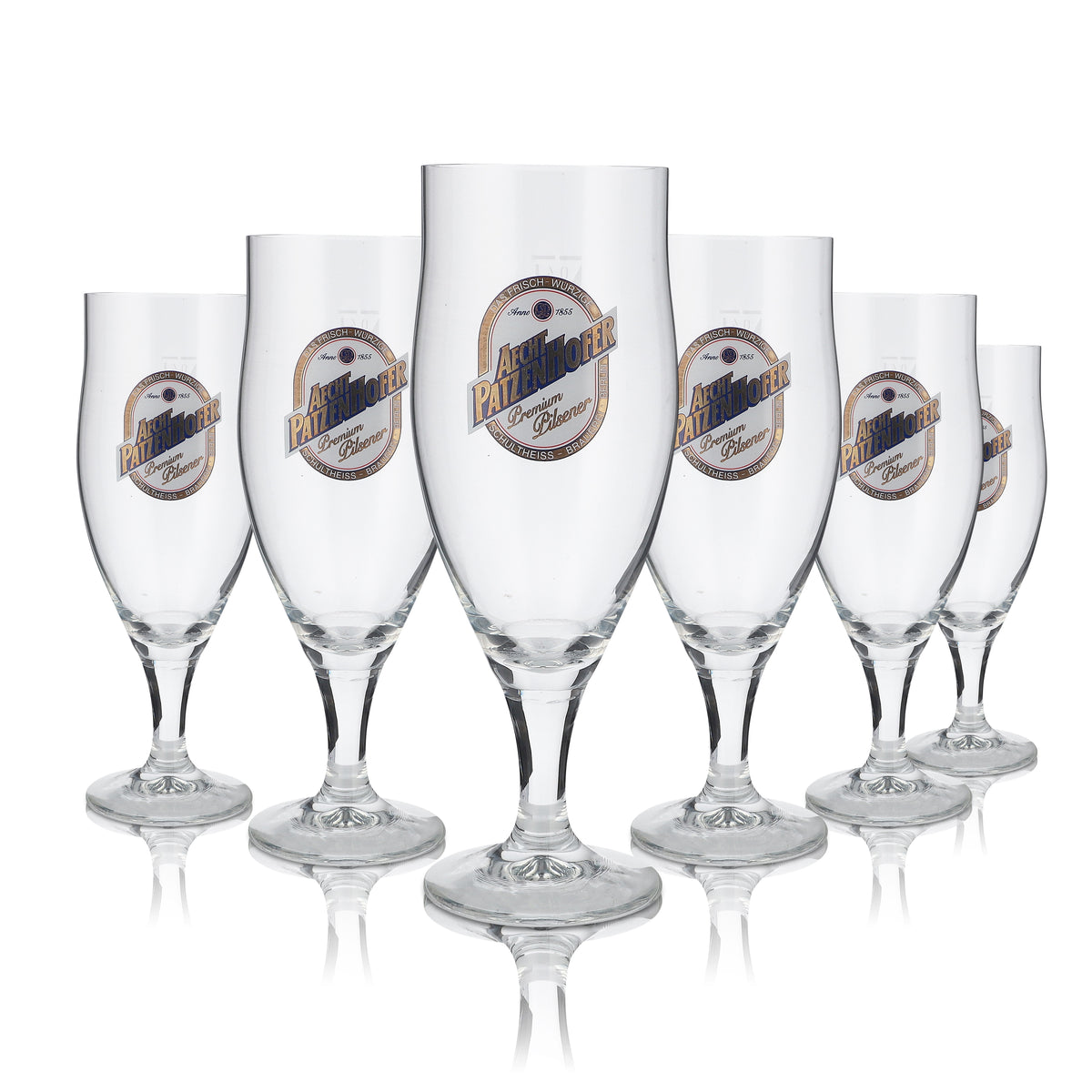 6x Schultheiss Glas 0,4l Lager Gläser Bier Patzenhofer Pokalglas RC – Ansicht 4