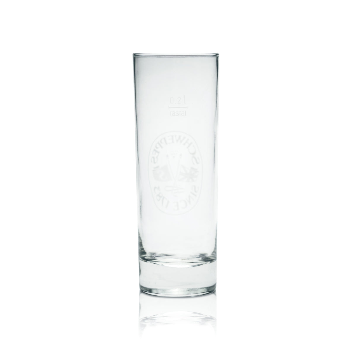 6x Schweppes Glas 0,2l Softdrink Limo Gläser Becher Stange Geeicht Retro Tonic – Ansicht 3