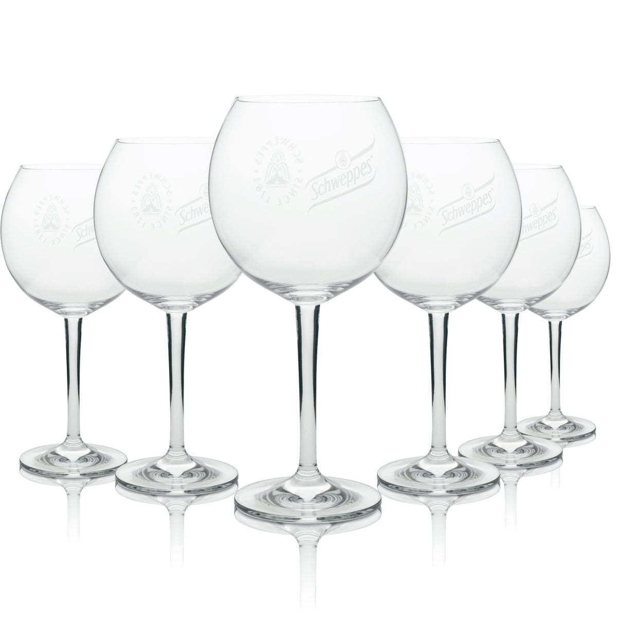 6x Schweppes Softdrink Glas Ballonglas Ritzenhoff