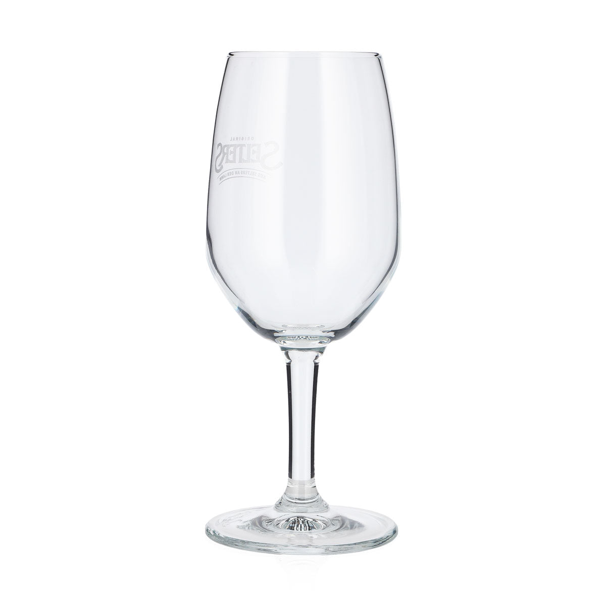 6x Selters Wasser Glas 0,3l Pokal Relief weißes Logo (6er Set) – Ansicht 4