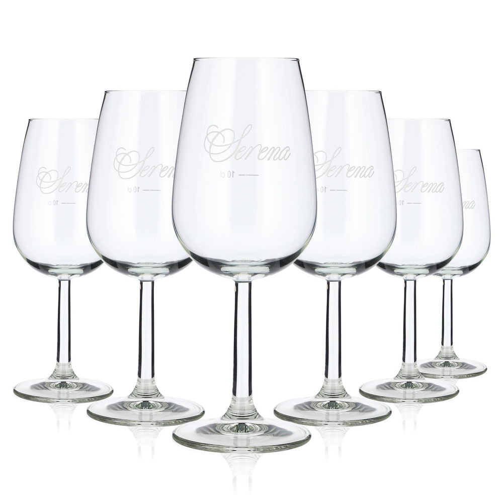 6x Serena Wein Glas 0,22l Mosella weißes Logo Rastal (6er Set)