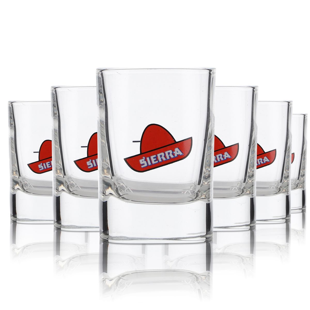 6x Sierra Glas 2cl Tequila Shotgläser Set Kurze Stamper Schnapsgläser Gastro