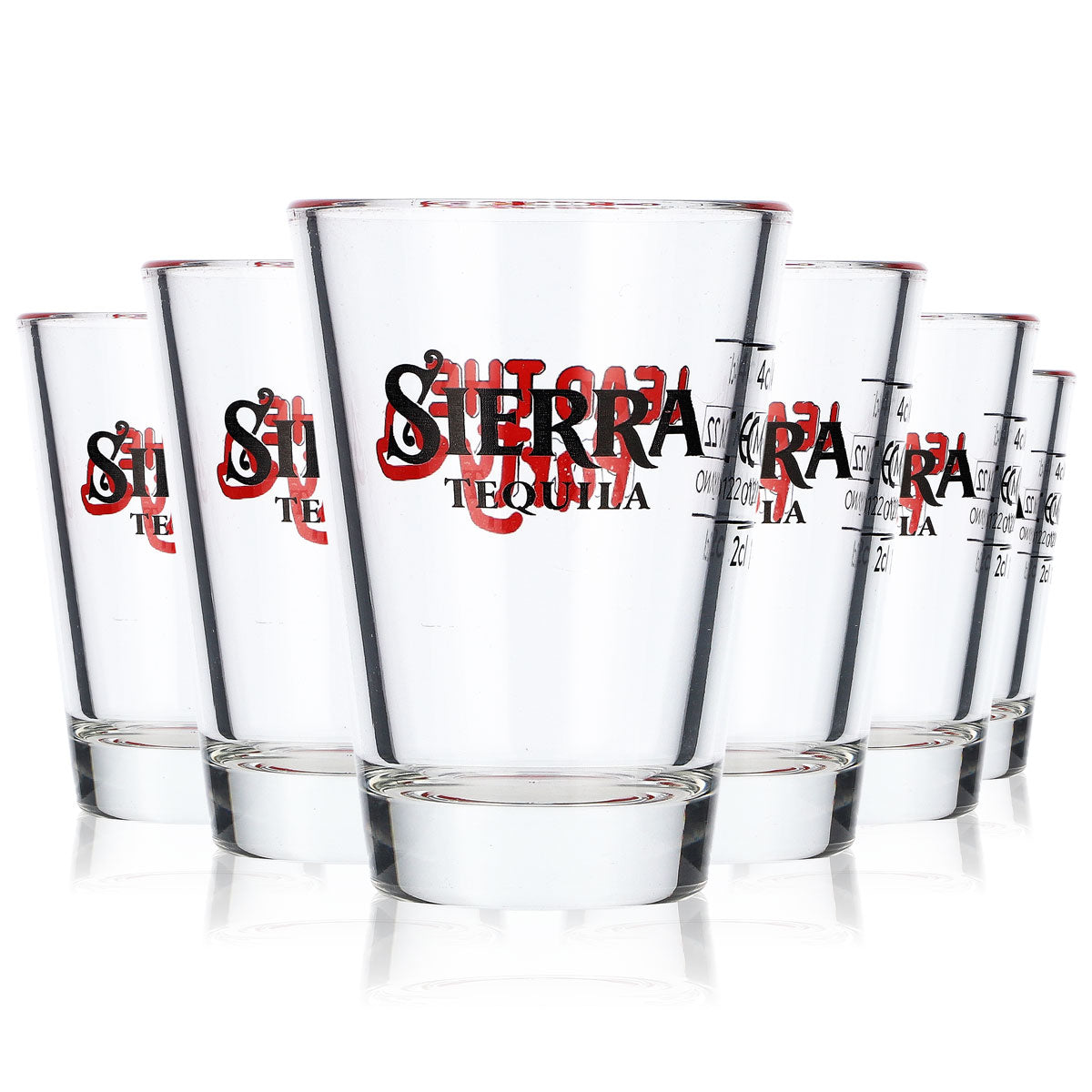 6x Sierra Tequila Glas Shotglas Stamper Kurze Partyshot 4cl "Lead the Party" – Ansicht 6
