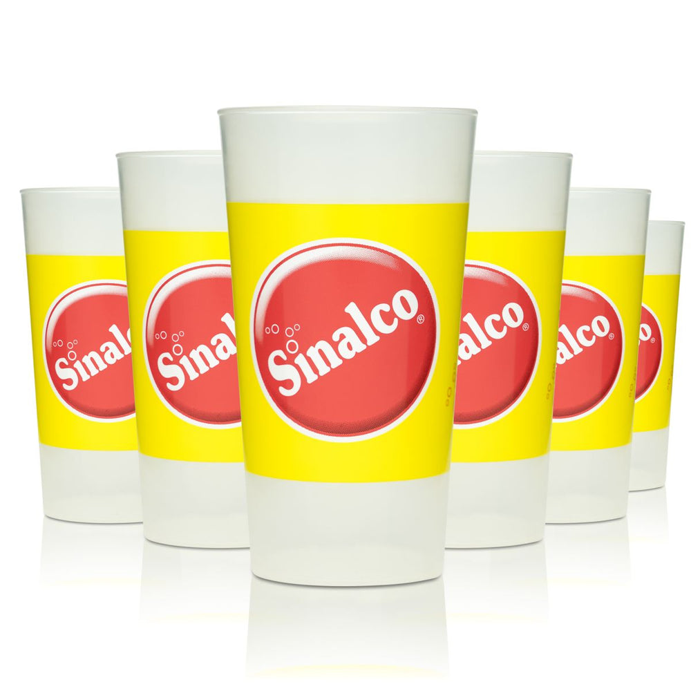 6x Sinalco Kunststoff Mehrwegbecher Glas 0,3l Hartplastik Gläser Softdrink Limonade