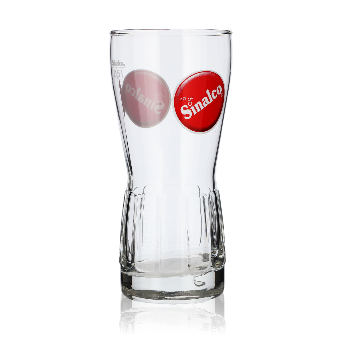 6x Sinalco Relief Glas Limogläser 0,5l Becher Kontur rundes Logo Rastal – Ansicht 3