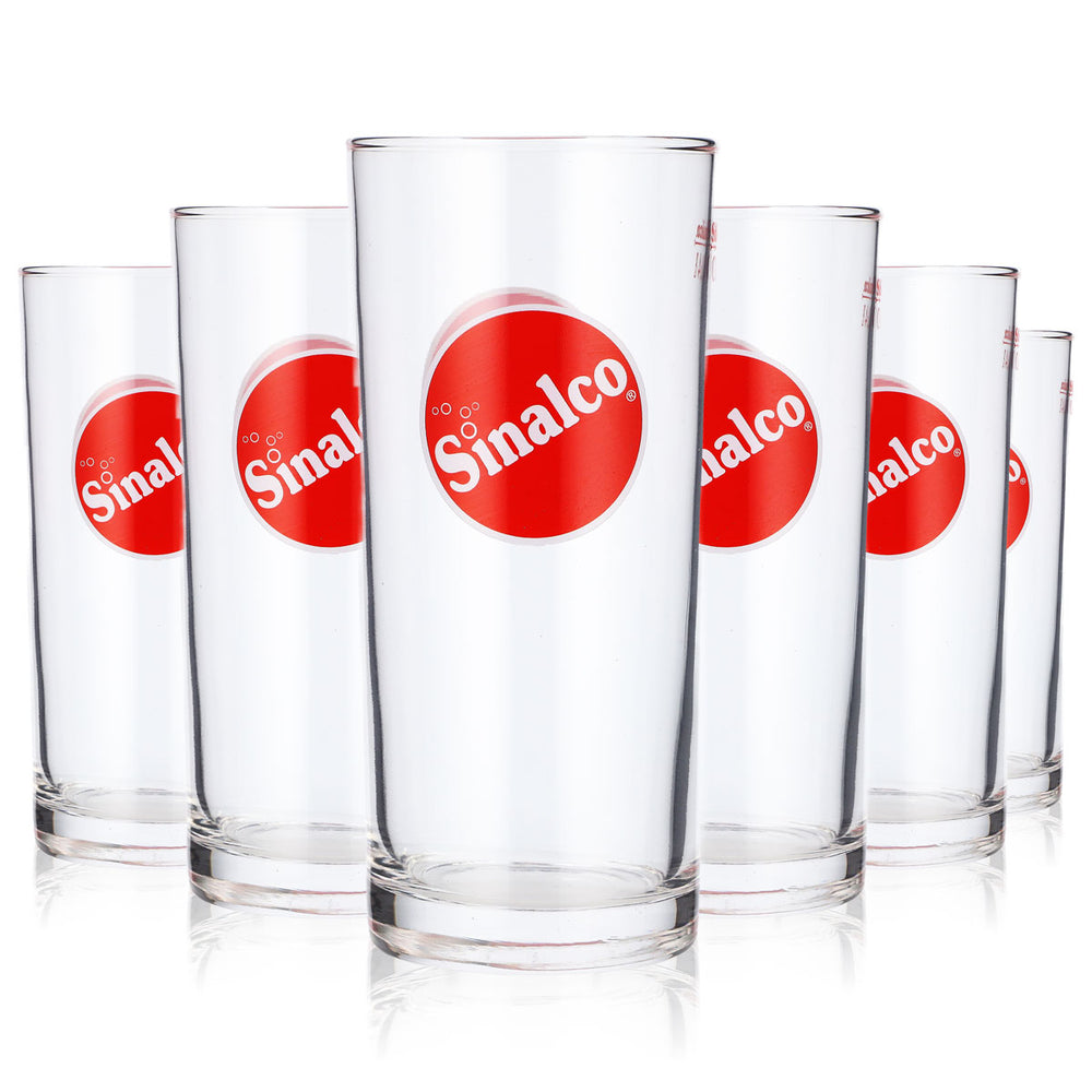6x Sinalco Softdrink Glas Limogläser 0,4l Becher Nur Bildlogo