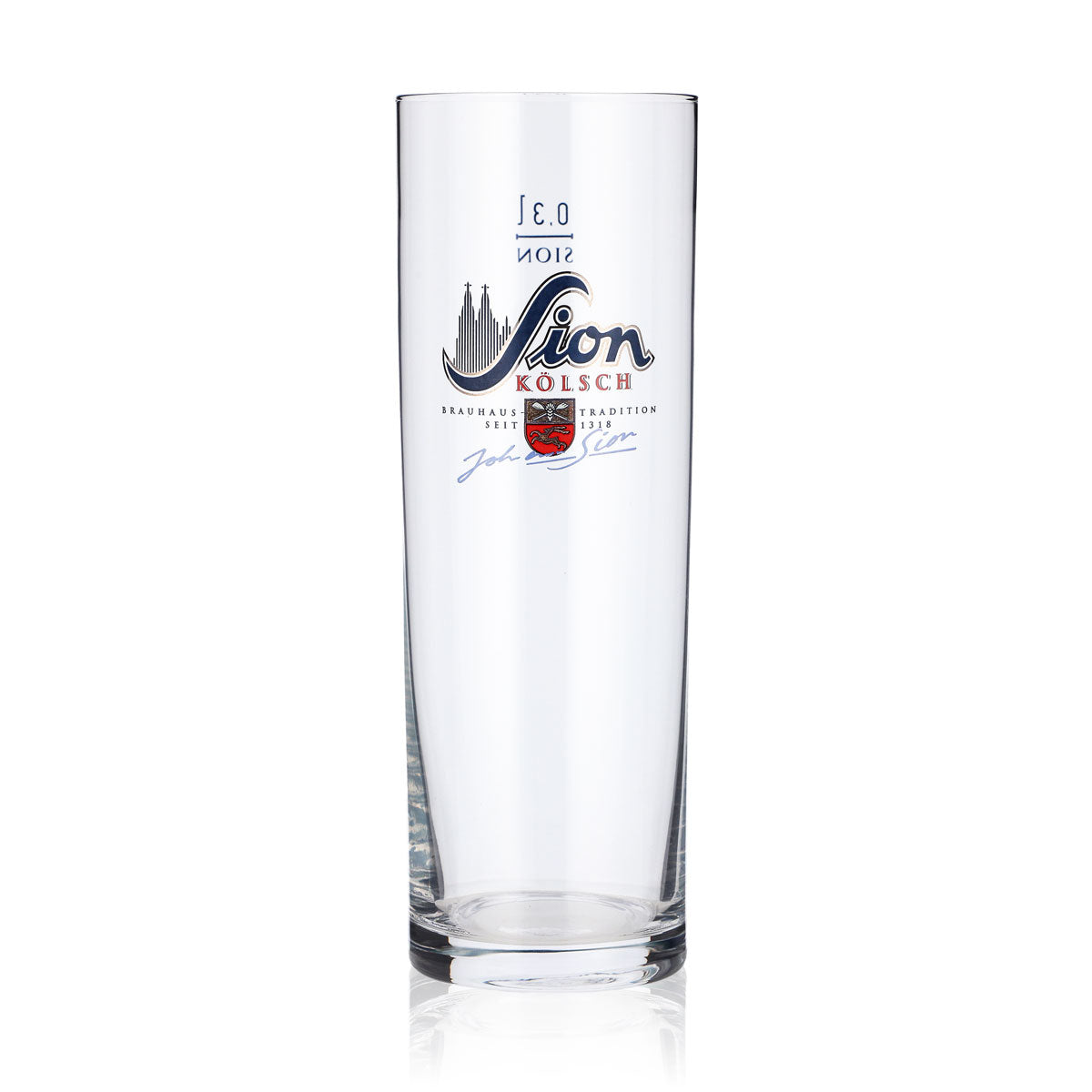 6x Sion Bier Glas 0,3l Kölschglas John Sion Logo Stange Kölner (6er Set) – Ansicht 2