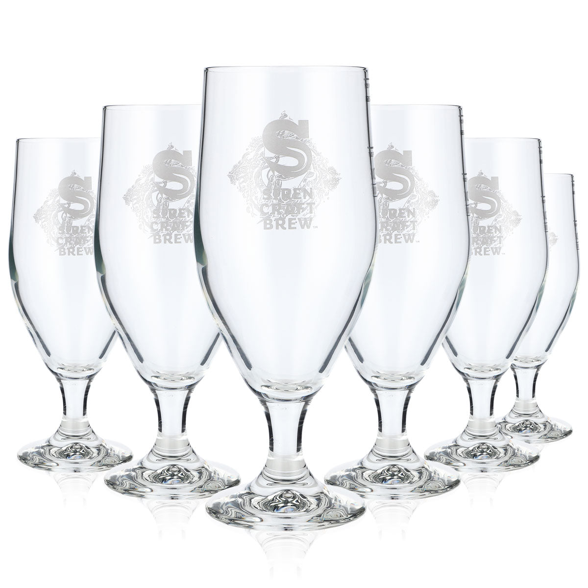 6x Siren Craft Brew Bier Glas 0,3l Biergläser Pokal Rastal – Ansicht 6