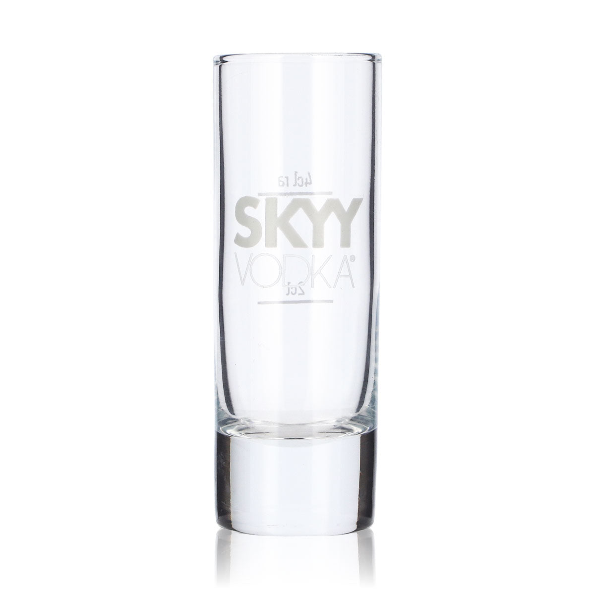 6x Skyy Vodka Glas 4cl Shotglas "weißes Logo" Rastal Schnapsglas – Ansicht 2