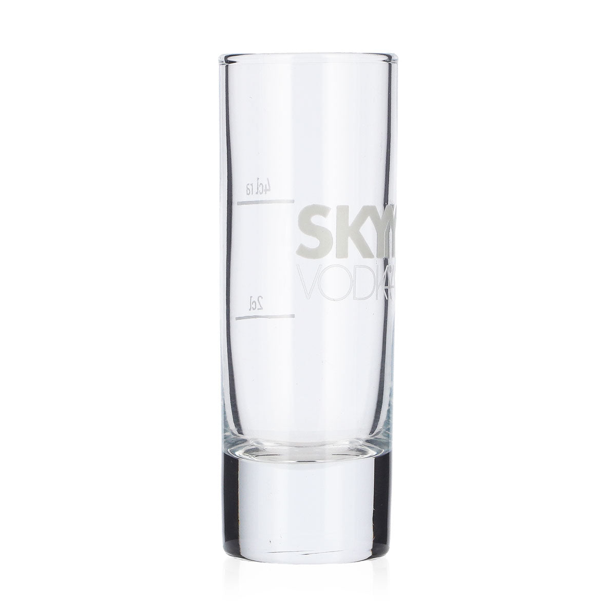 6x Skyy Vodka Glas 4cl Shotglas "weißes Logo" Rastal Schnapsglas – Ansicht 3
