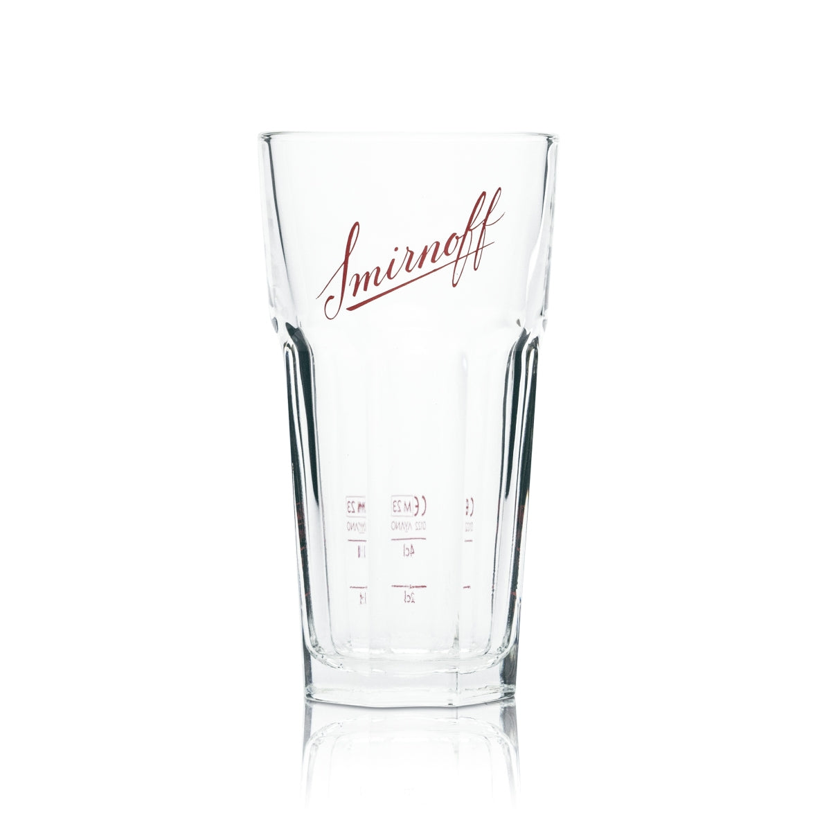 6x Smirnoff Longdrinkglas 0,25l Kontur Becher Gläser Cocktail Vodka Gastro Club – Ansicht 2