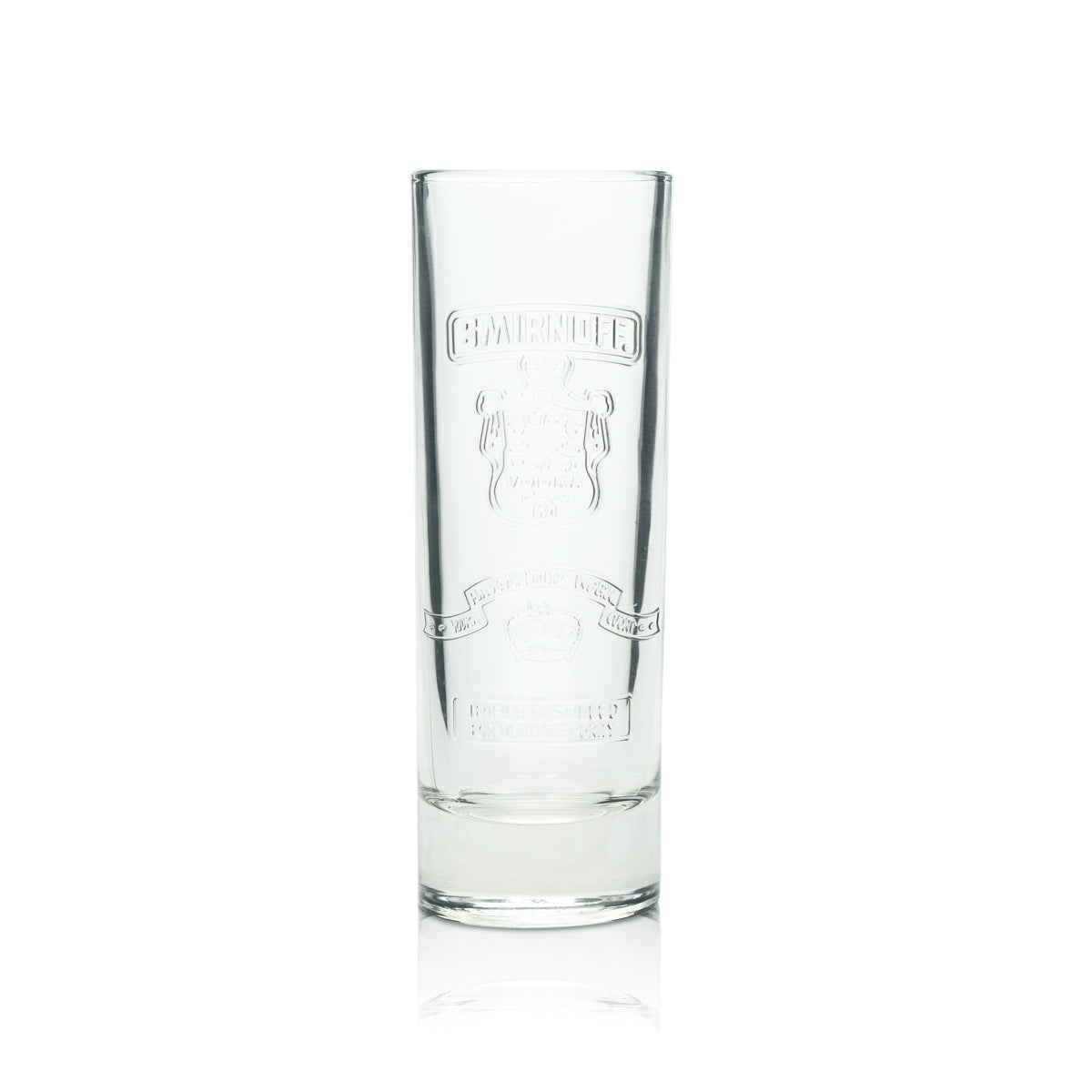 6x Smirnoff Vodka Glas 0,2l Longdrink Becher Relief Retro Logo Sammler Gläser – Ansicht 2