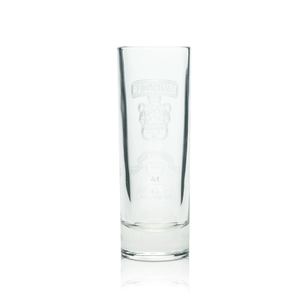 6x Smirnoff Vodka Glas 0,2l Longdrink Becher Relief Retro Logo Sammler Gläser – Ansicht 3