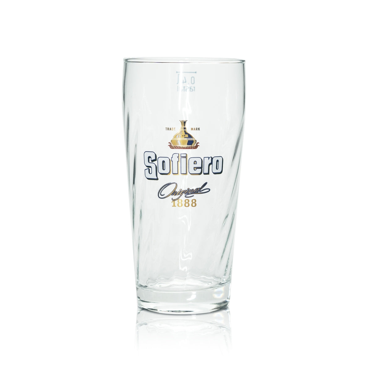 6x Sofiero Bier Glas 0,4l Willi Becher 1888 Schwedisches Starkbier Gläser Relief – Ansicht 2