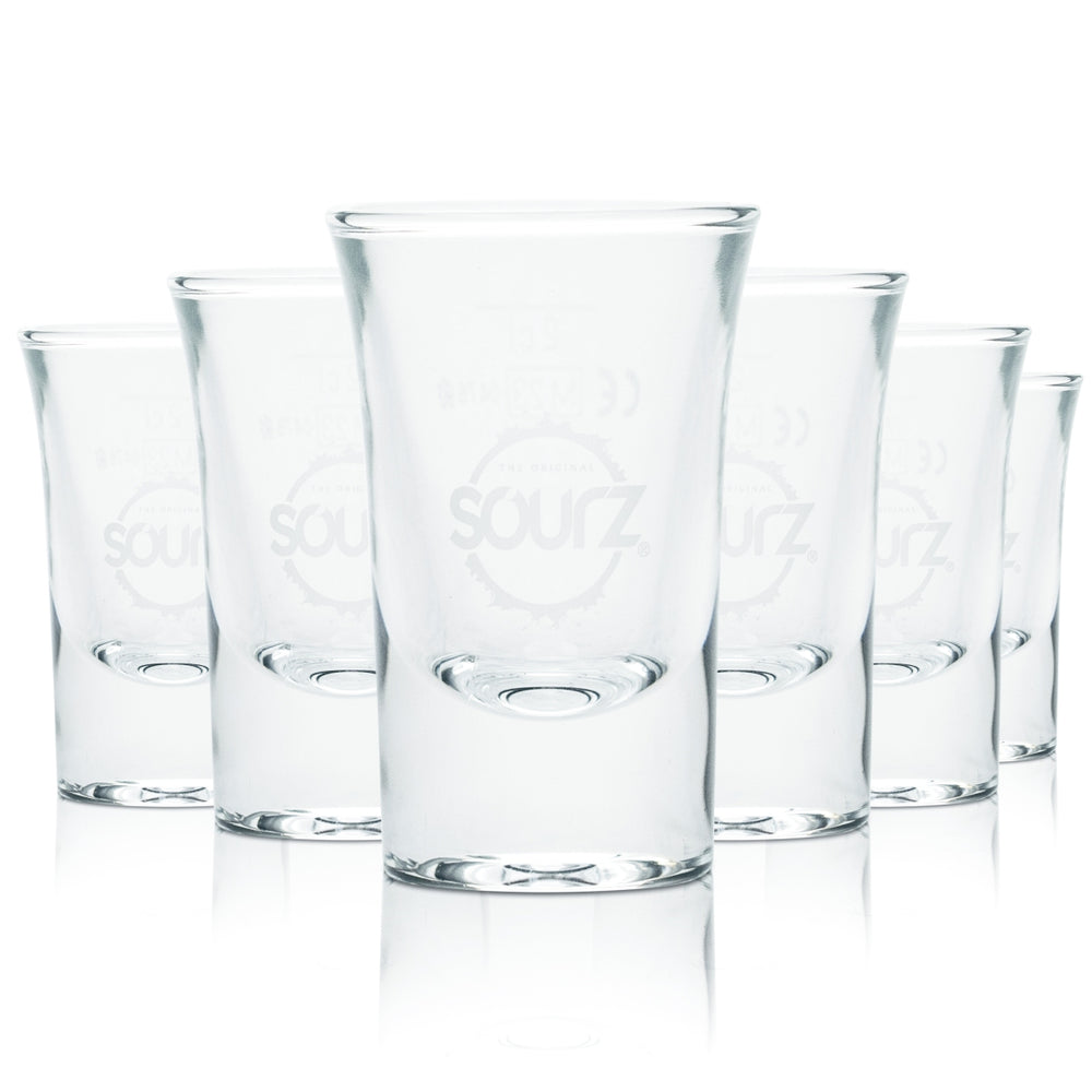 6x Sourz Glas 2cl Kurze Shot Schnaps Gläser Gastro Geeicht Whiskey Apple Berry