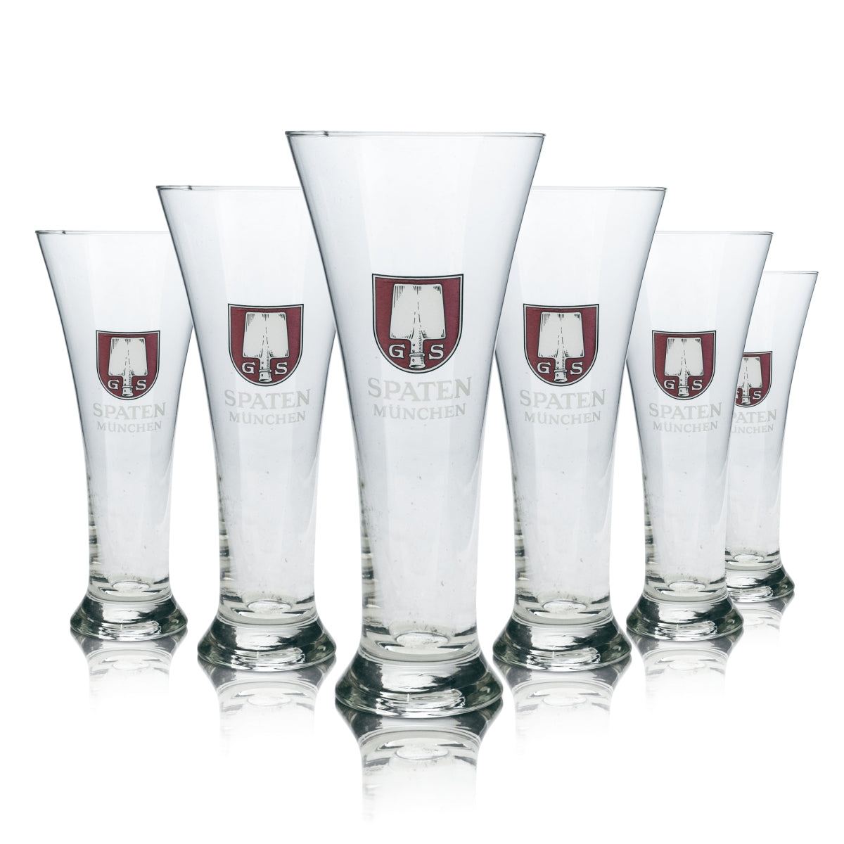 6x Spaten Bier Glas 0,25l Kelch Tulpe Pokal Gläser München Gastro Brauerei Bar