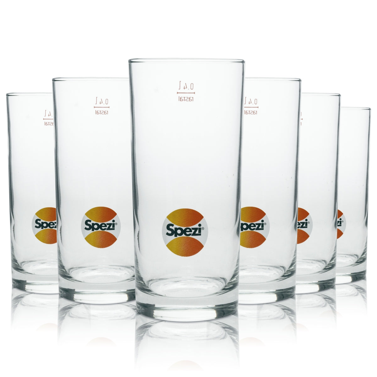 6x Spezi Softdrink Glas Longdrink 0,4l Rastal