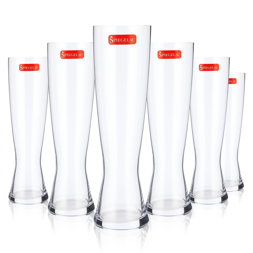 6x Spiegelau Glas 0,3l Weißbierglas Biergläser Weizenbierglas Blanco