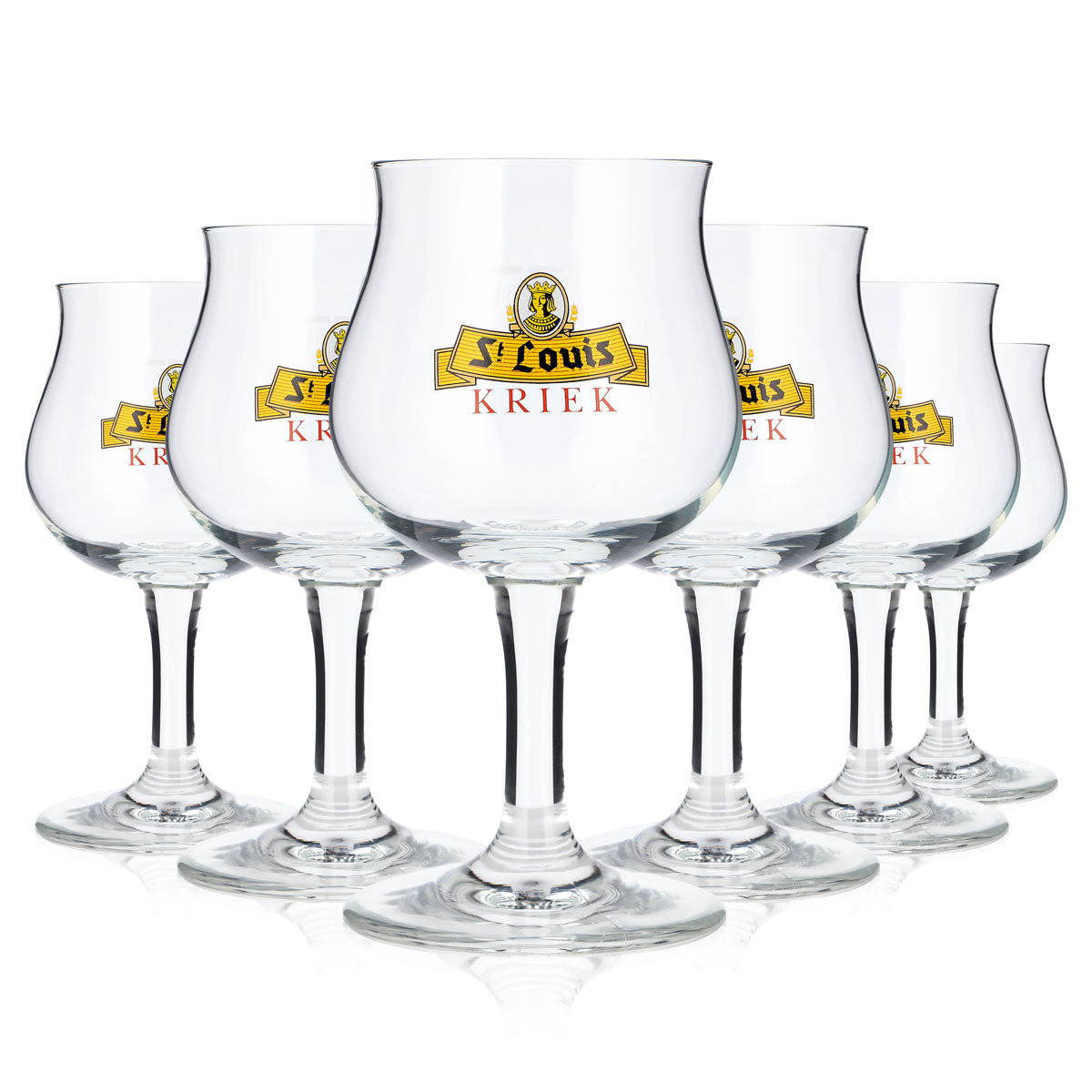6x St Louis Bier Glas 0,25l Pokal RC Kriek (6er Set)