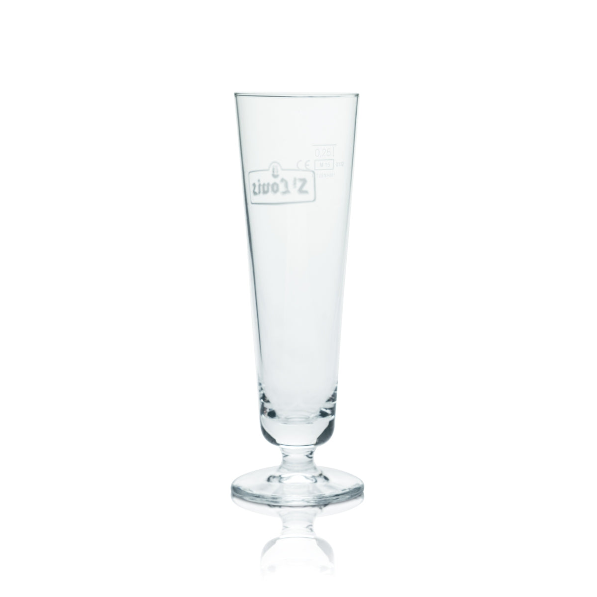 6x St. Louis Glas 0,25l Bier Pokal Gläser Kriek Kirschbier Brauerei Belgien – Ansicht 3