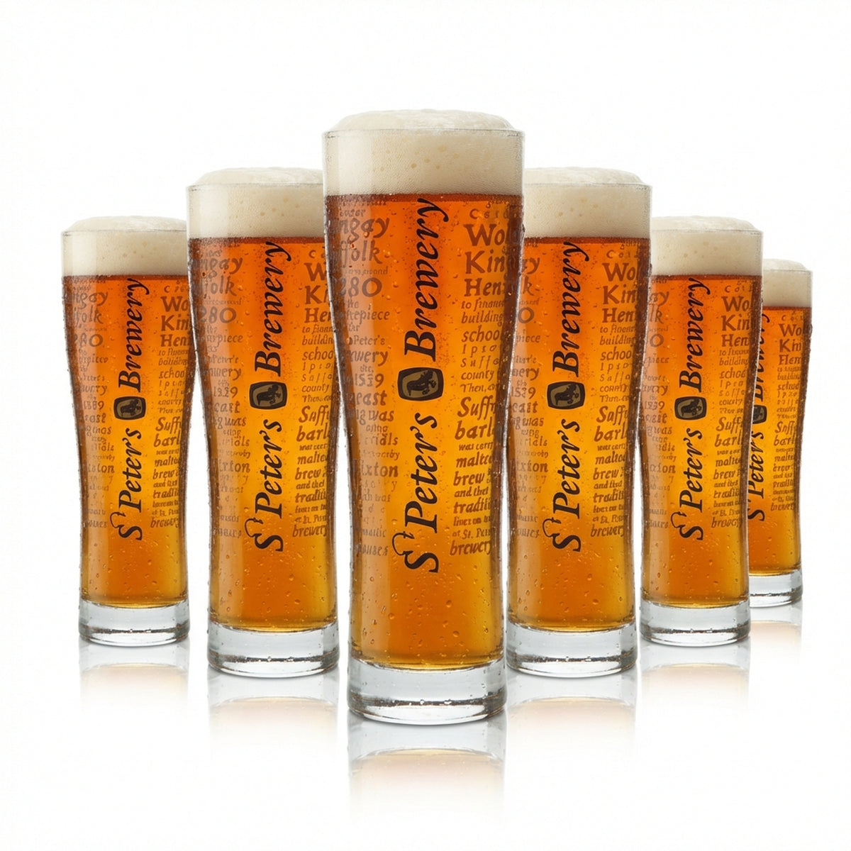 6x St. Peter's Brewery Bier Glas 0,5l Pokal Becher Tulpe Gläser Pint Beer Gastro