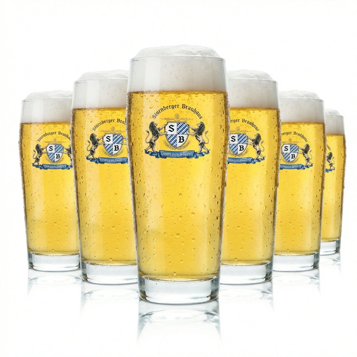 6x Starnberger Brauhaus Bier Glas 0,5l Becher Willi Gläser Beer Cup Helles Bar