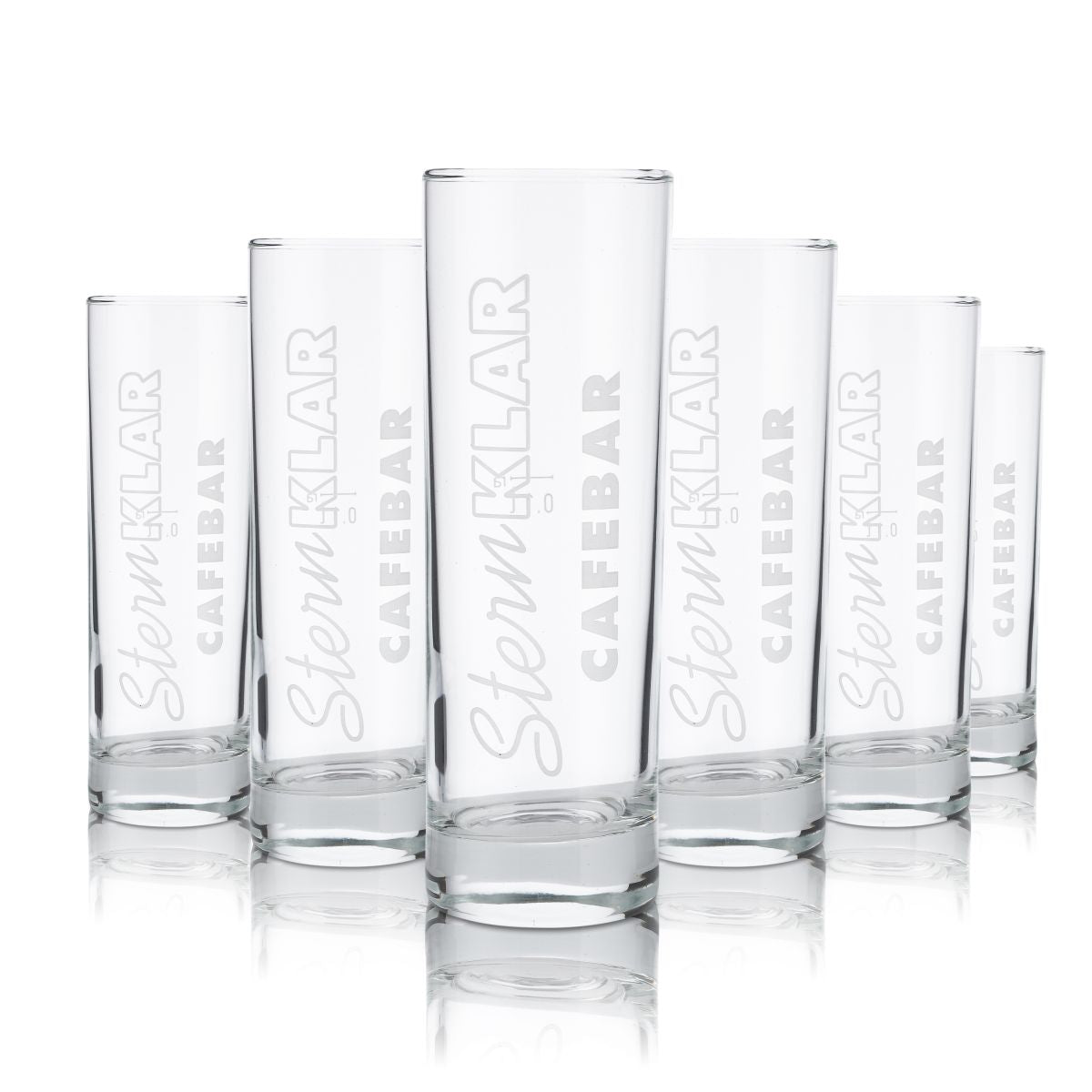 6x Steinklar Glas 0,22l Longdrink Cocktail Kaffeeglas Gläser Set Bistro Cafe